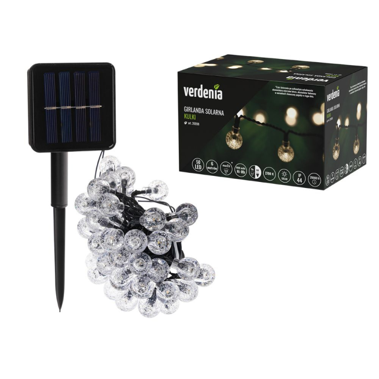 Girlanda solarna KULKI 50 LED 6m